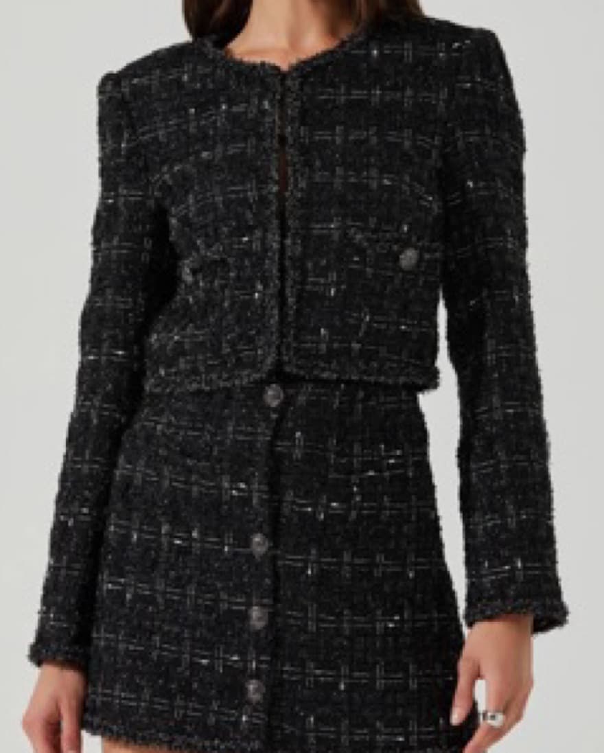 ASTR The Label Milena Boxy Tweed Jacket - Image 2