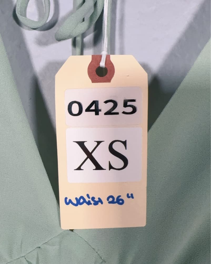 H&M XS Green Chiffon Mini Dress - Image 6