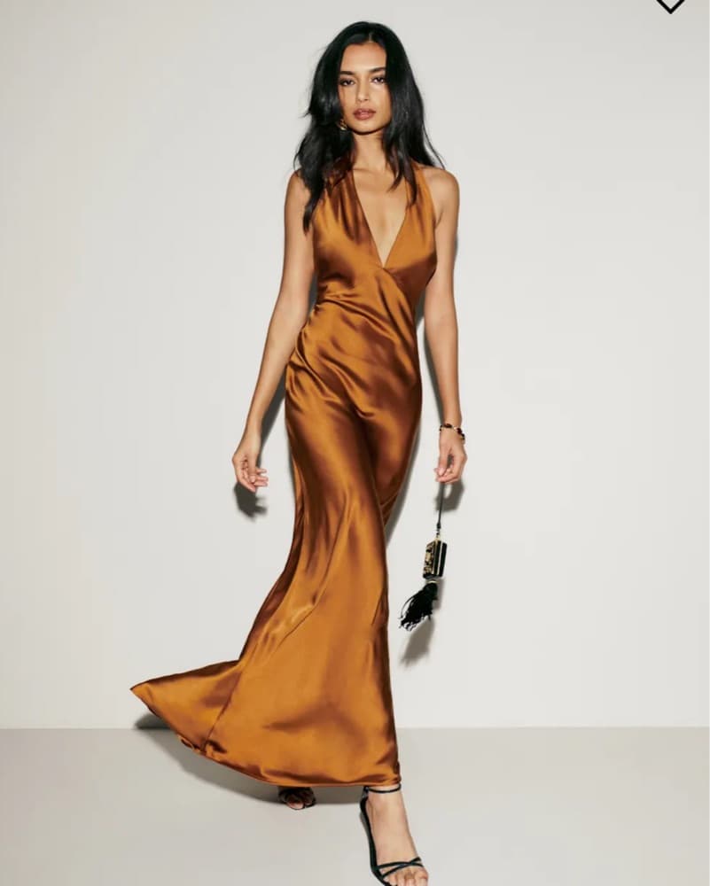 Stunning Satin Maxi Dress - Image 3