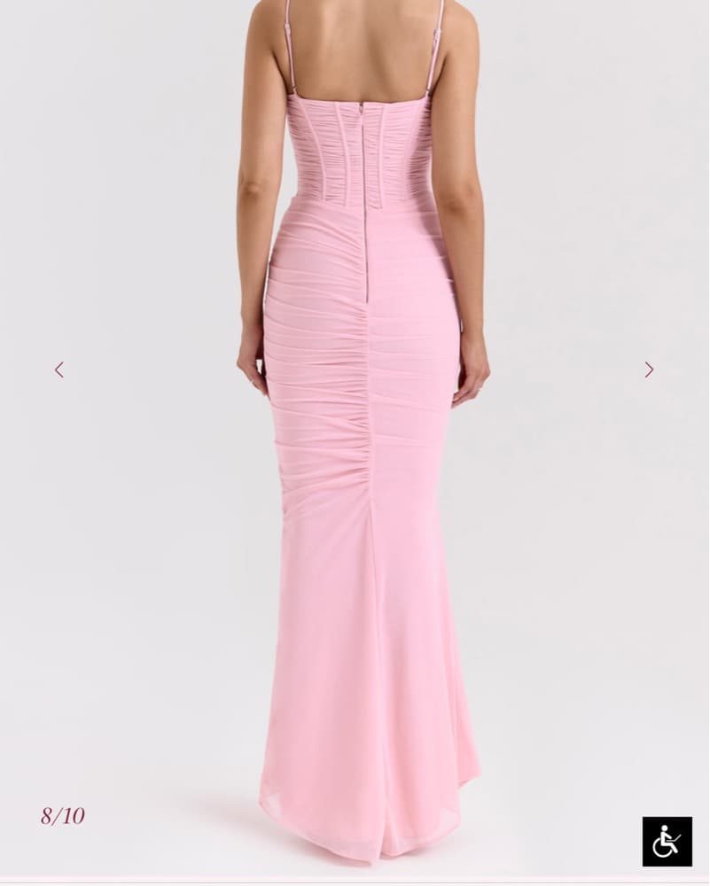ROMOLA Pink Stretch Mesh Butterfly Maxi  - Image 3