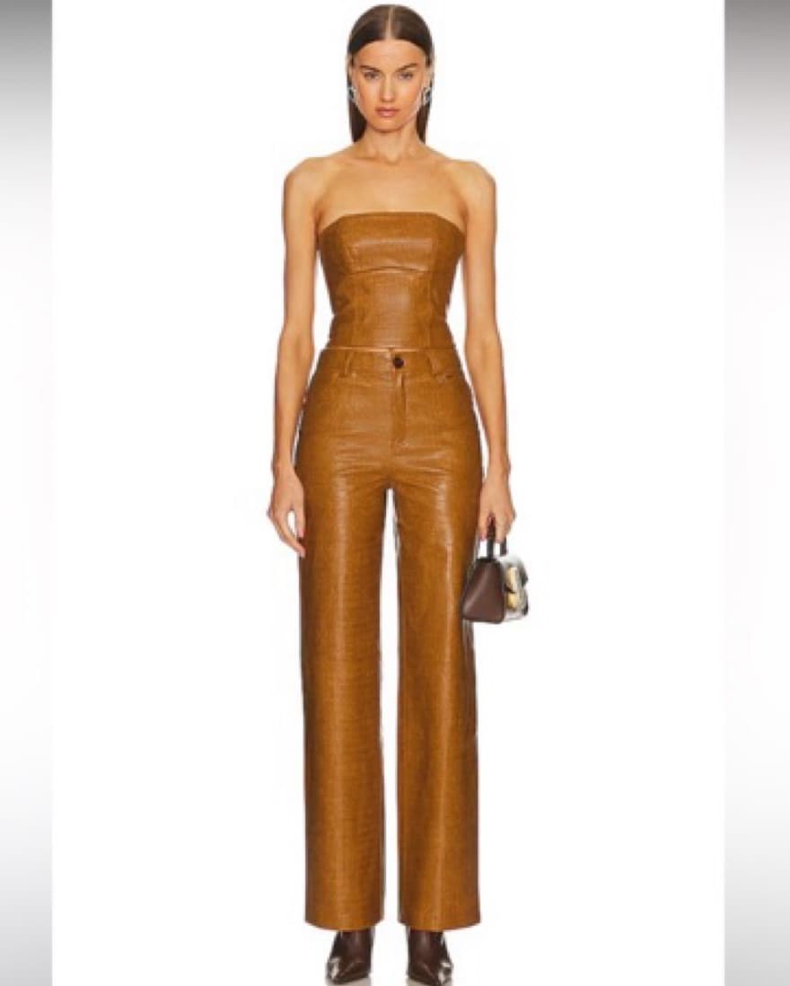 Leather Tube Top + Pant Set - Image 1