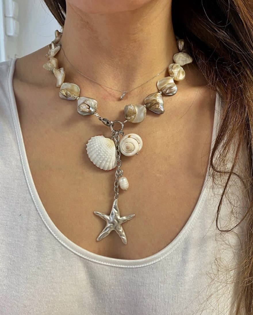 SILVER Seashell Necklace - Image 2