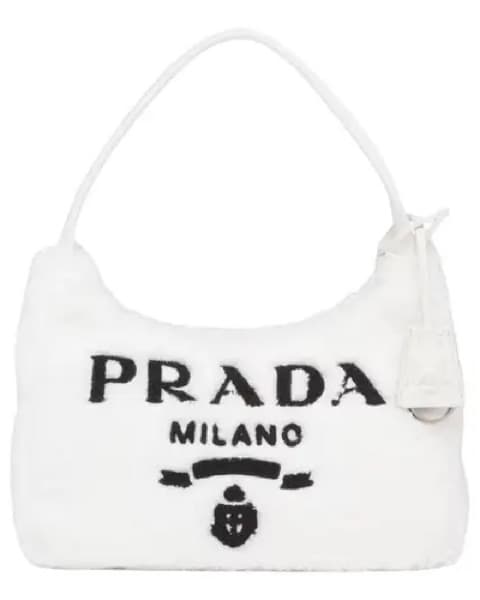 Prada Re-Edition White Terrycloth Bag - Image 4