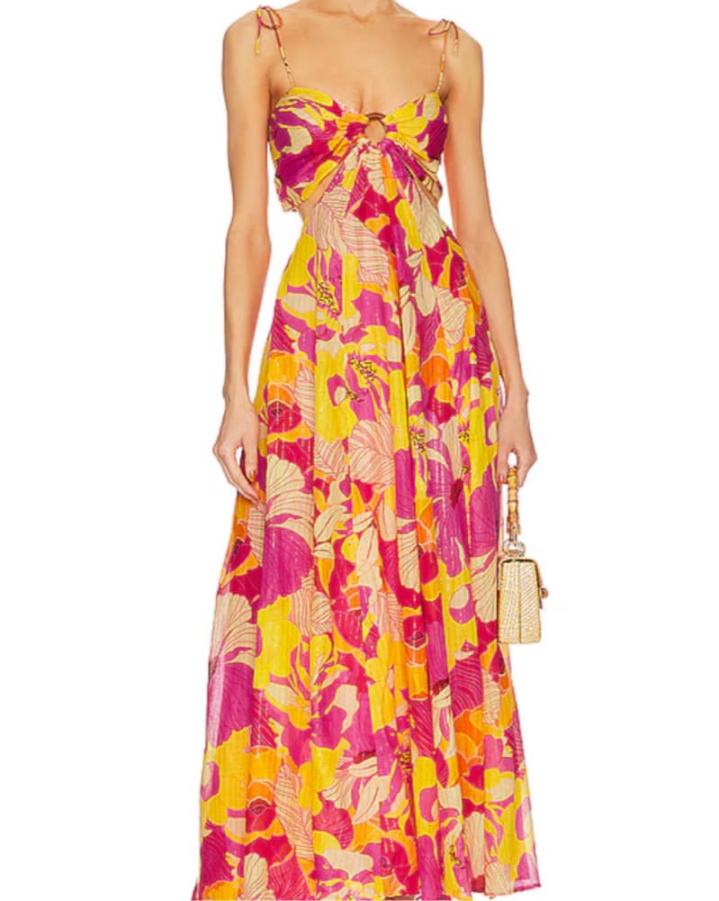 Pink/Yellow Revolve Madga Sundress - Image 1
