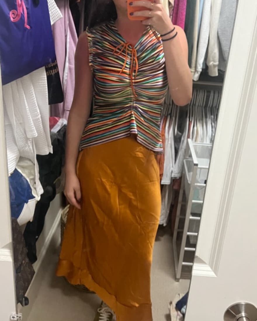 Siedres Multicolor Velcety Top - Image 2
