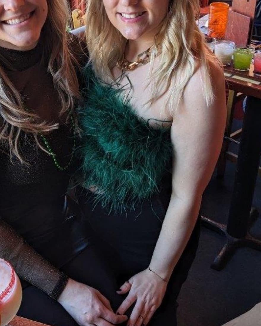 12th Tribe Emerald Green Feather Top - Image 2