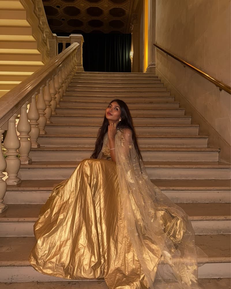 Foil Gold Gown with Cut Outs - Image 2
