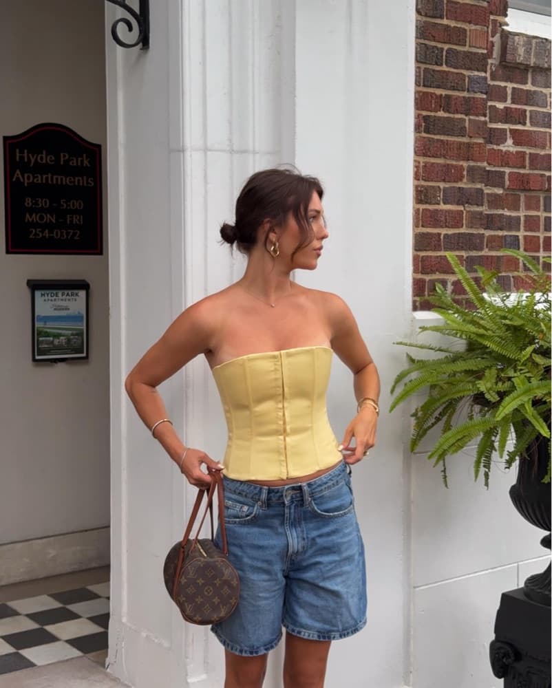 Danielle Guizio Satin Corset - Image 2