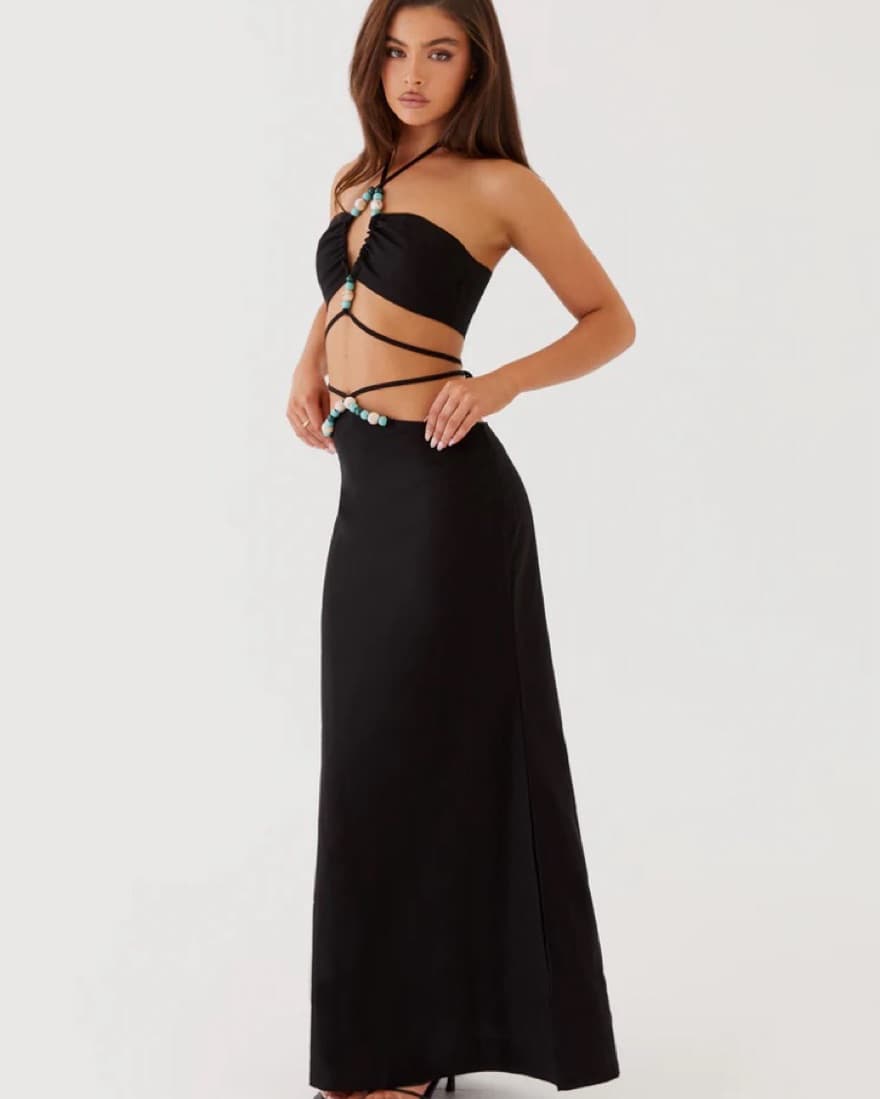 Neveah Beaded Maxi Skirt/Top Set   - Image 2
