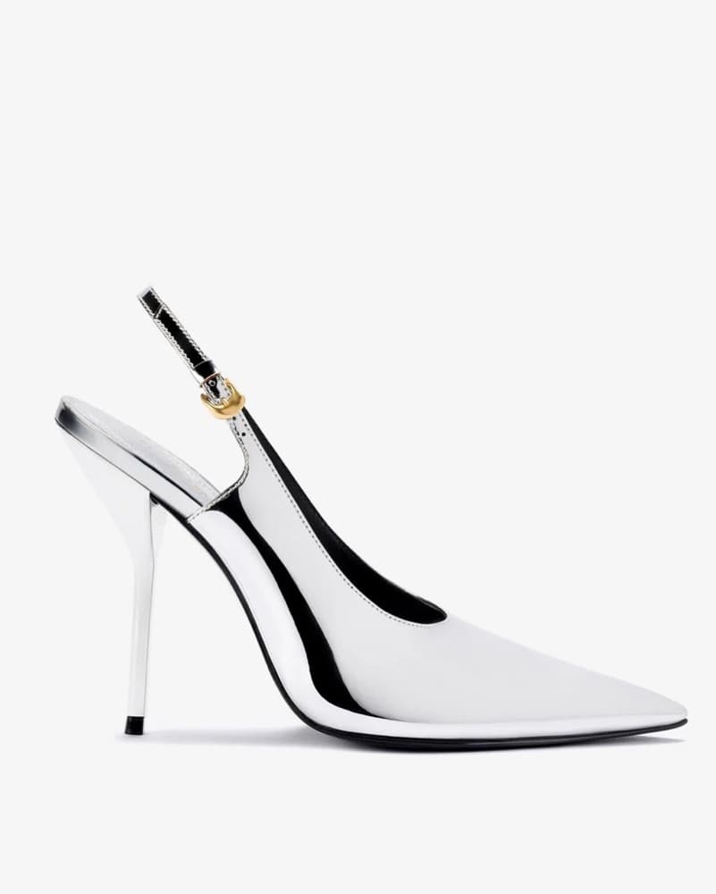 Larroude x Altuzarra Pump Silver Specch - Image 2