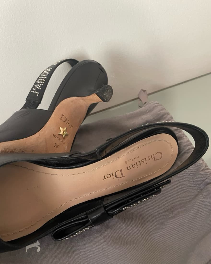 Dior Black Kitten Heels - Image 3