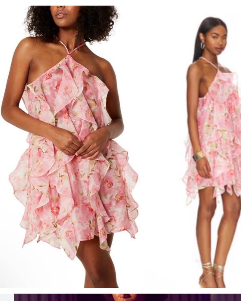 Misa Miah Floral Ruffle Mini Dress - Image 4