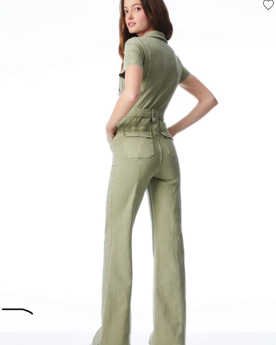 Alice And Oliva Wide Leg Jumpsuit - Sage - Image 2