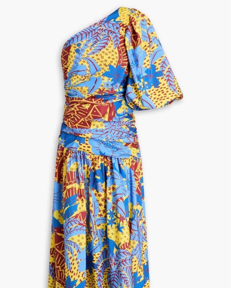 Farm Rio Floral One-Shoulder Maxi Dress - Image 3