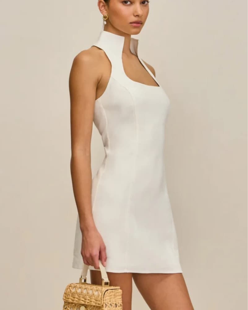 Cult Gaia Akaia White Mini Dress - Image 3