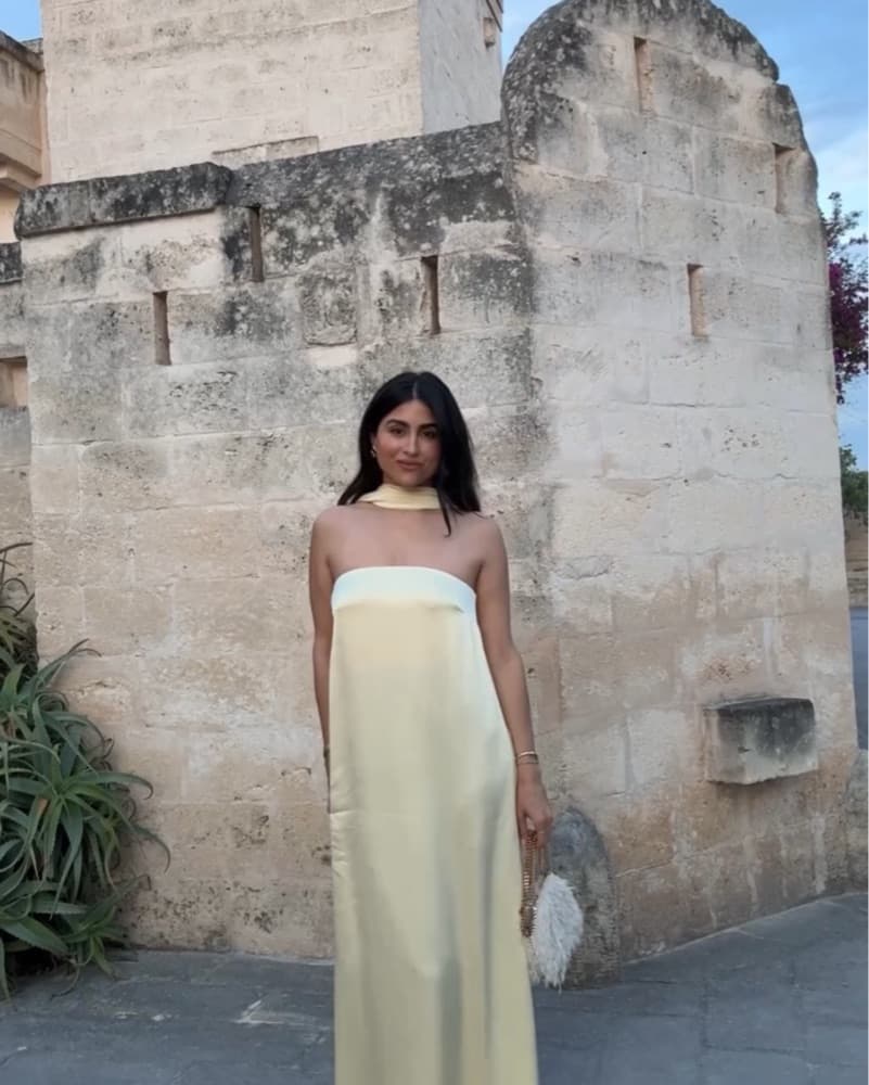 Shona Joy Lemon Dress & Scarf - Image 3