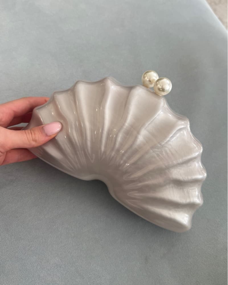 Silver Seashell Clutch  - Image 1