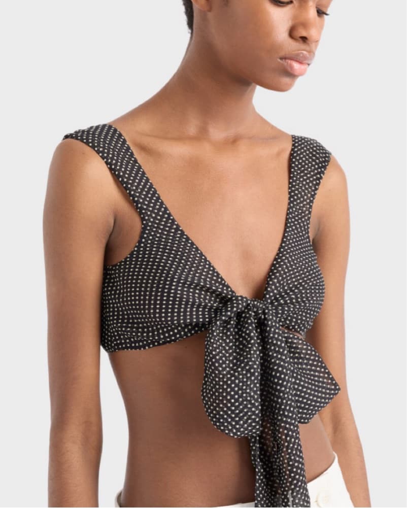 Prada Polka Dot Bralette Top - Image 2
