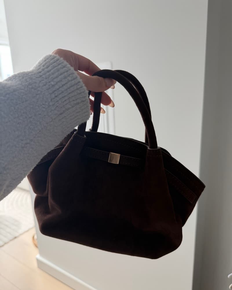 Mini Brown Suede Bag - Image 1