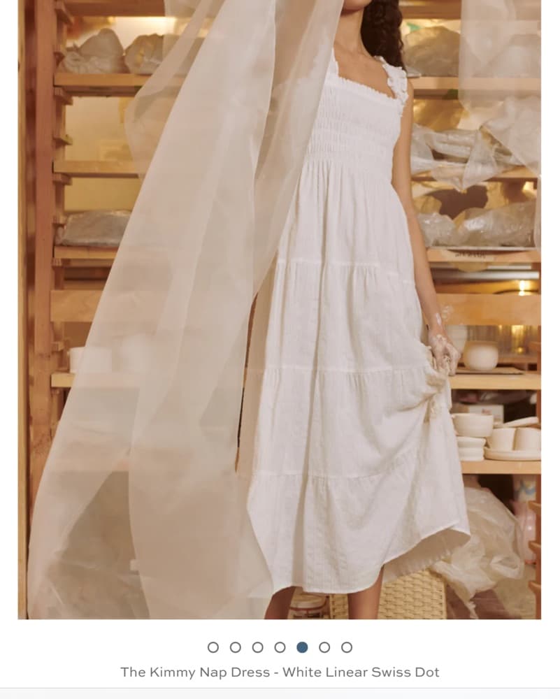 Kimmy Nap Dress - White Linear Swiss Dot - Image 6