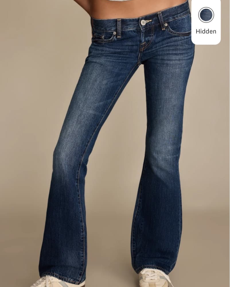 Addison Rae Low Rise Denim Jeans - Image 1