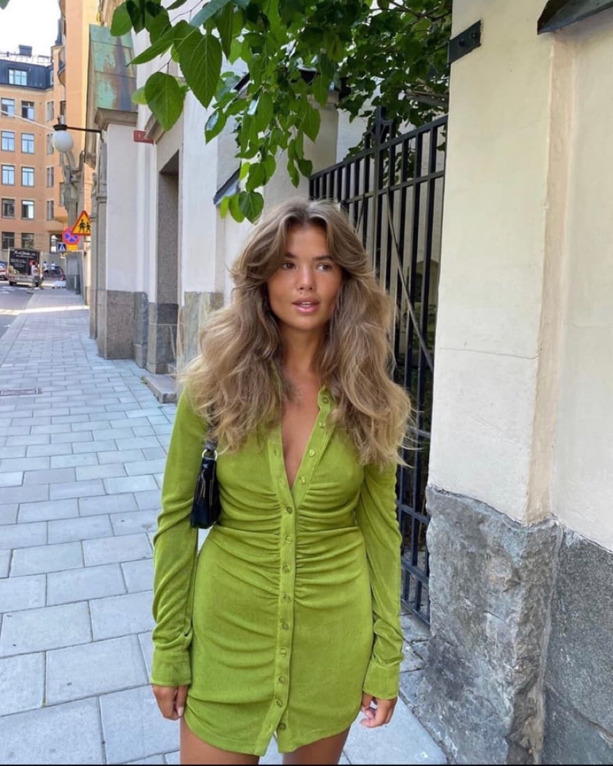 With Jean Green Andy Mini Dress - Image 1