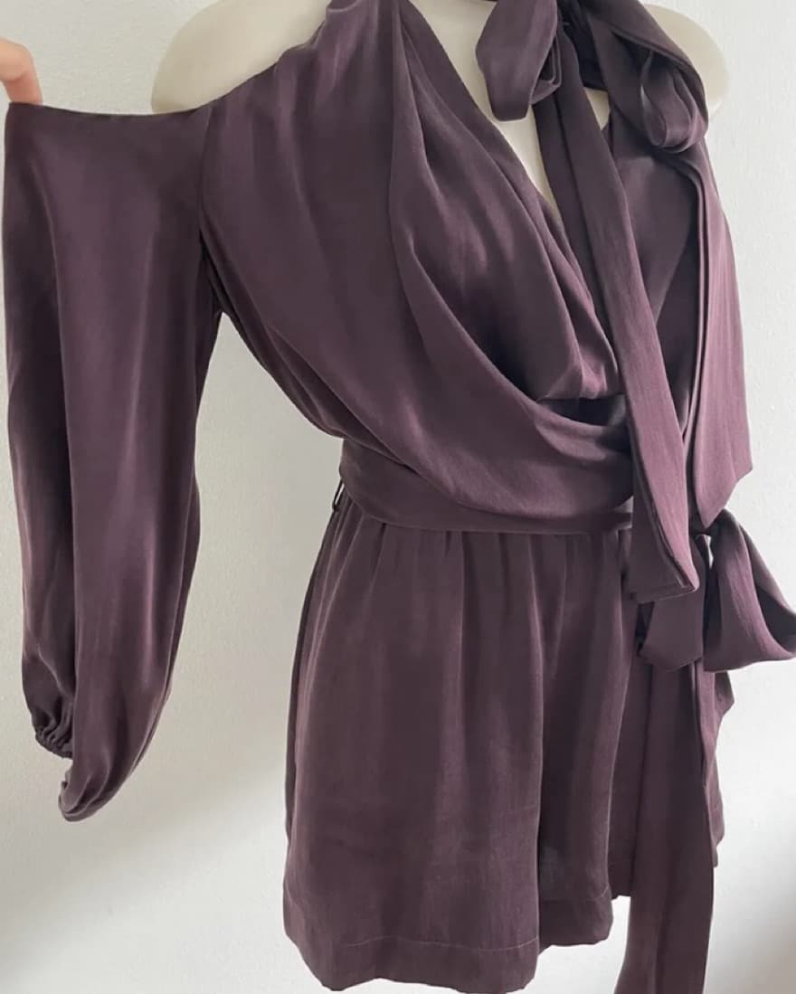 ZIMMERMANN Silk Playsuit Satin Suede  - Image 4