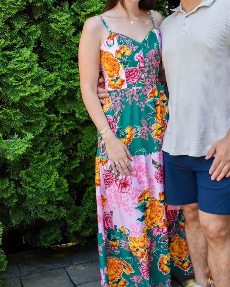 Agua Bendita Green And Pink Maxi Dress - Image 2
