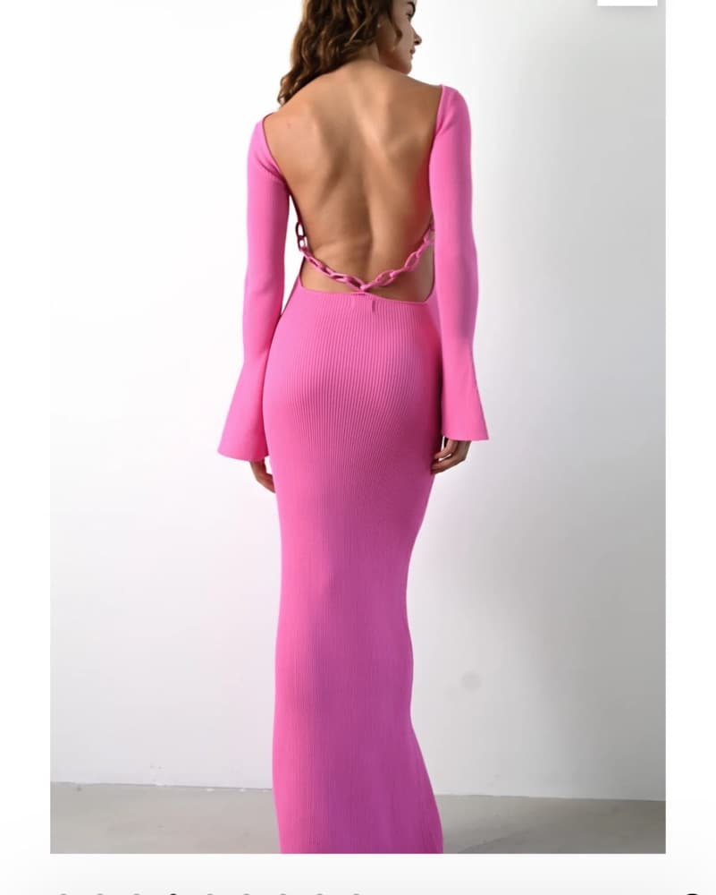 Pink Backless Dress Yllw The Label - Image 2