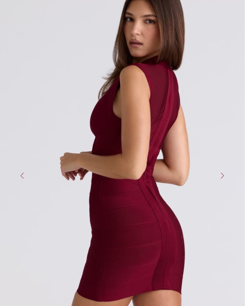House Of CB - Red Fatale Bandange Dress - Image 3