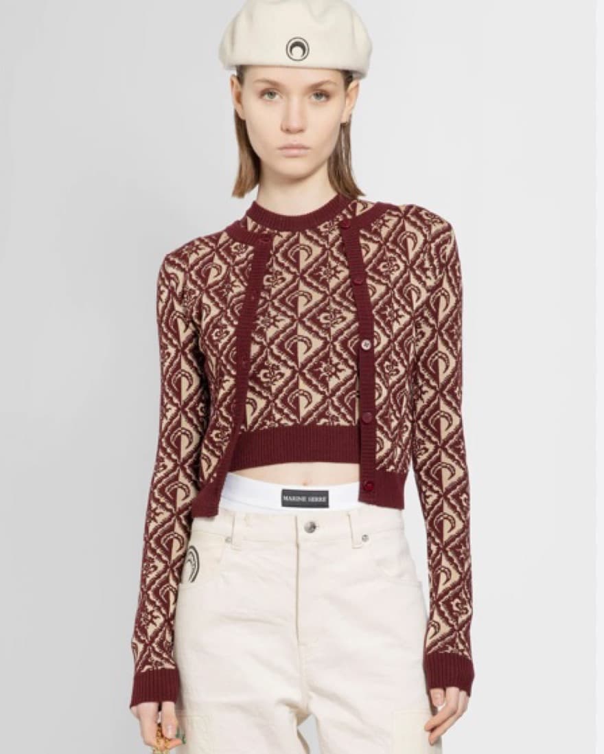 Marine Serre Diamont Moon Cardigan - Image 2
