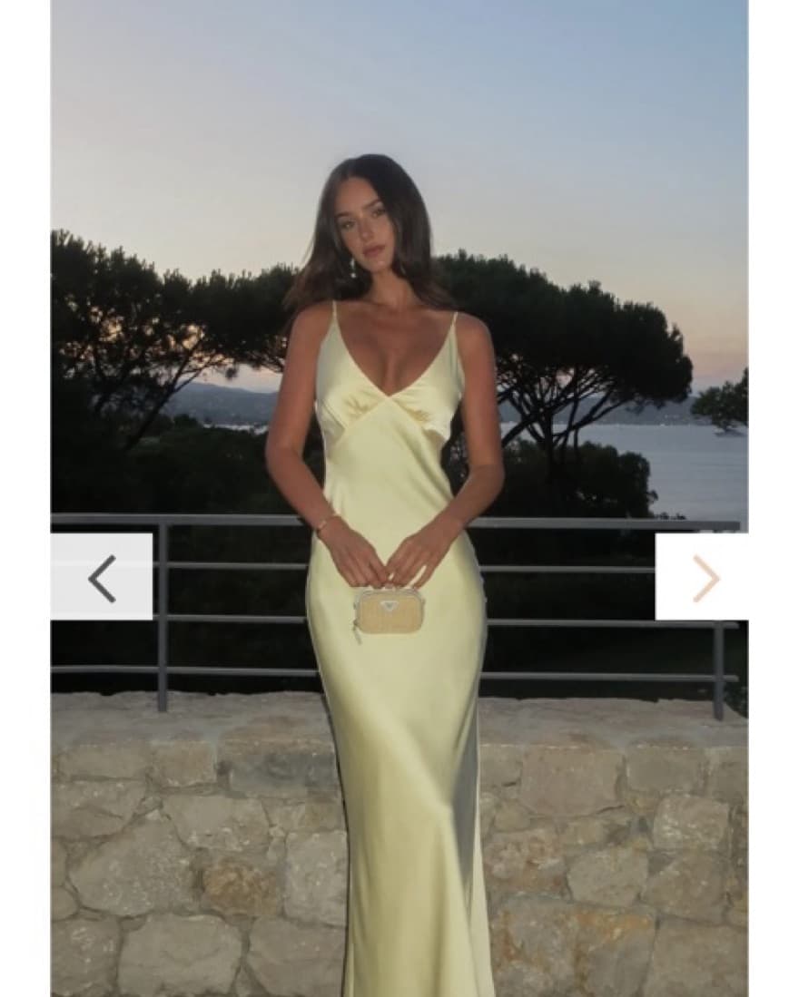 Simple Yellow Slip Dress - Image 1