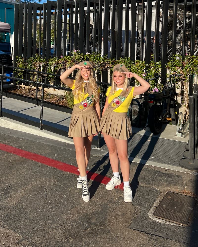 Retro Chic Girl Scout Costume Outfit - Image 1