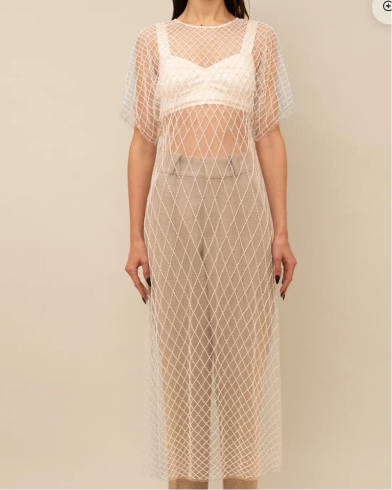 Sheer Mesh Midi Dress Contessa Mills - Image 5