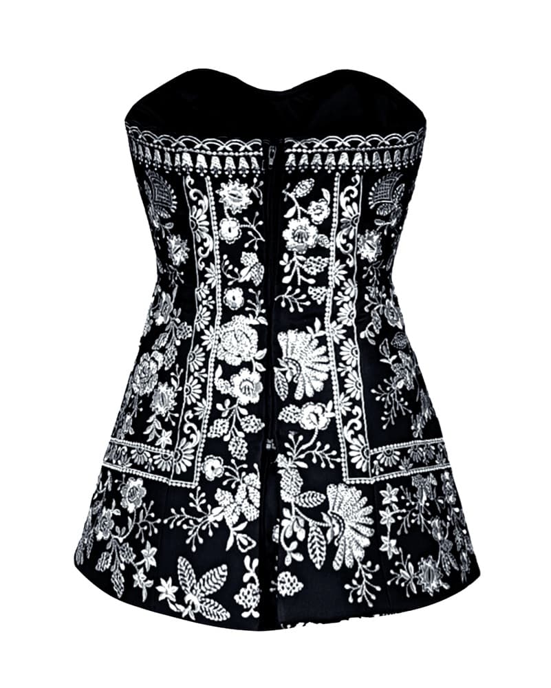 embroidered strapless top - Image 3