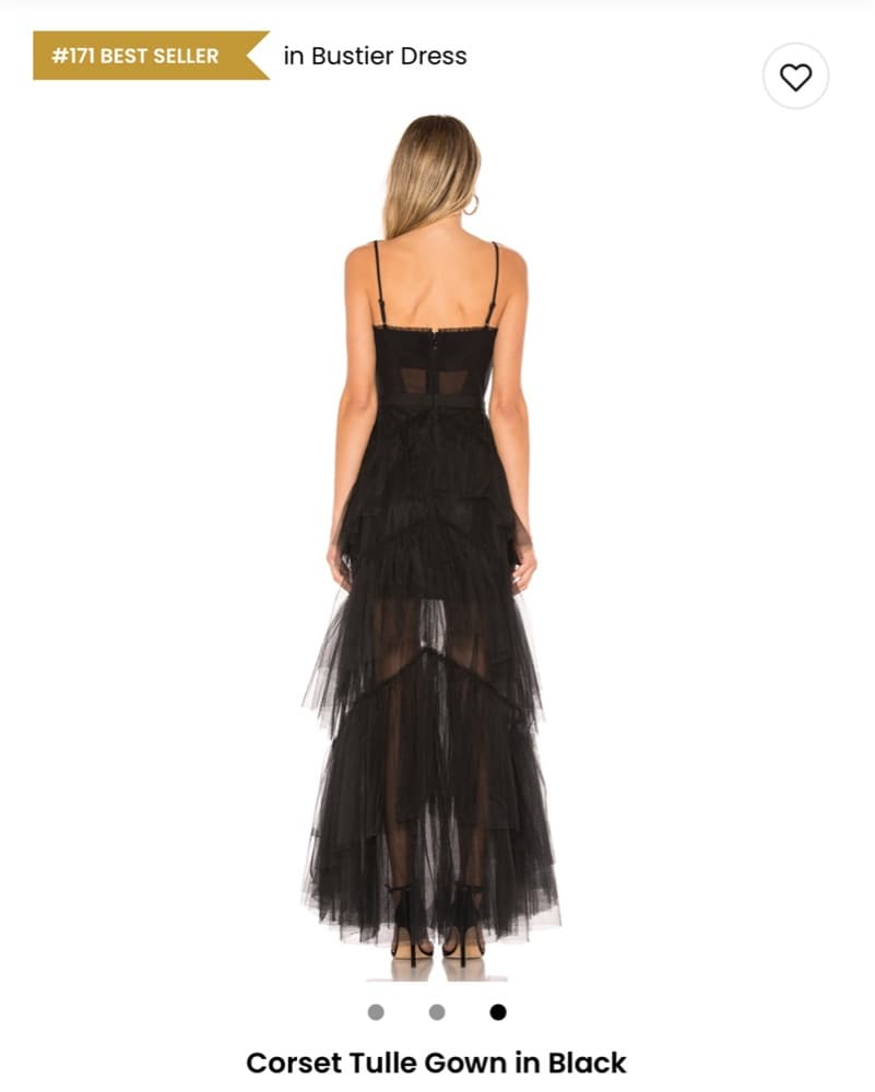 BCBGMAXAZRIA Corset Tulle Gown - Image 2