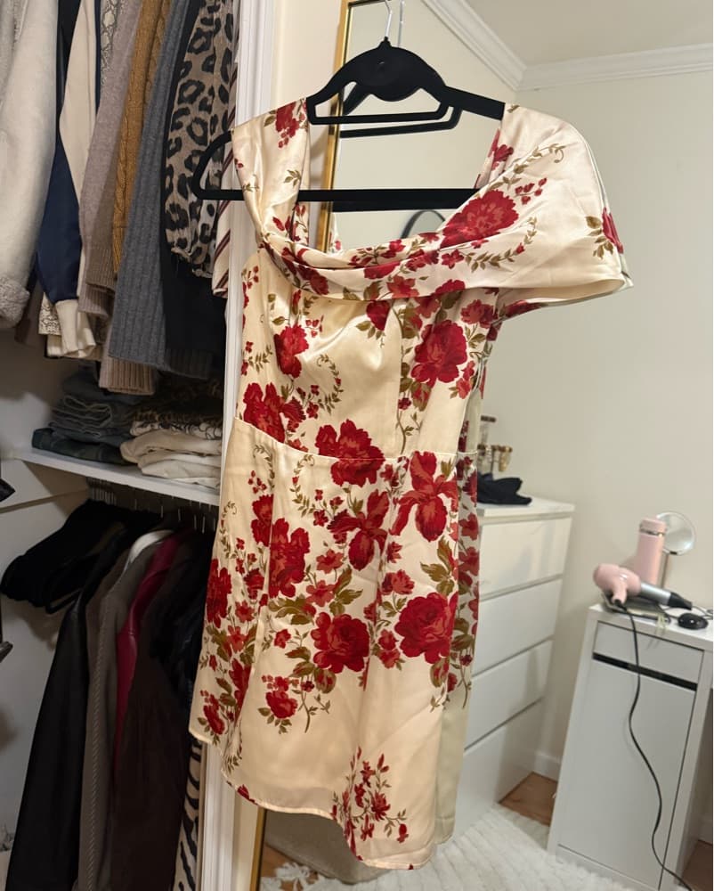Reformation Silk Mini Dress - Image 2