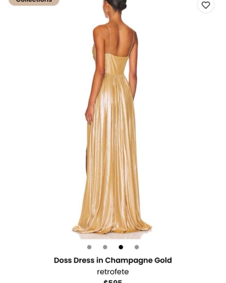RETROFETE Doss Dress In Champagne Gold - Image 3