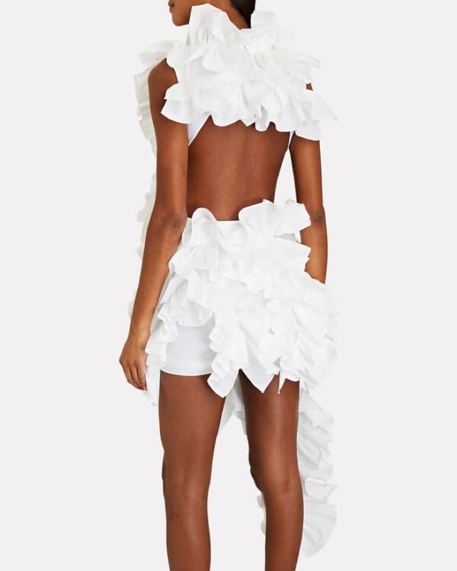AKNVAS Open-Back Ruffled Mini Dress - Image 5