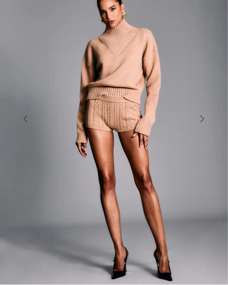 Sweater And Mini Shorts Set - Image 1