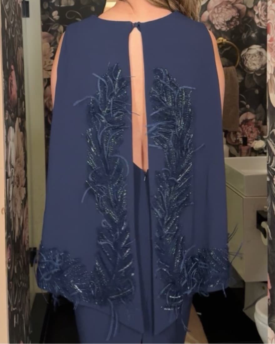 Pamella Roland Navy Cocktail Dress  - Image 5