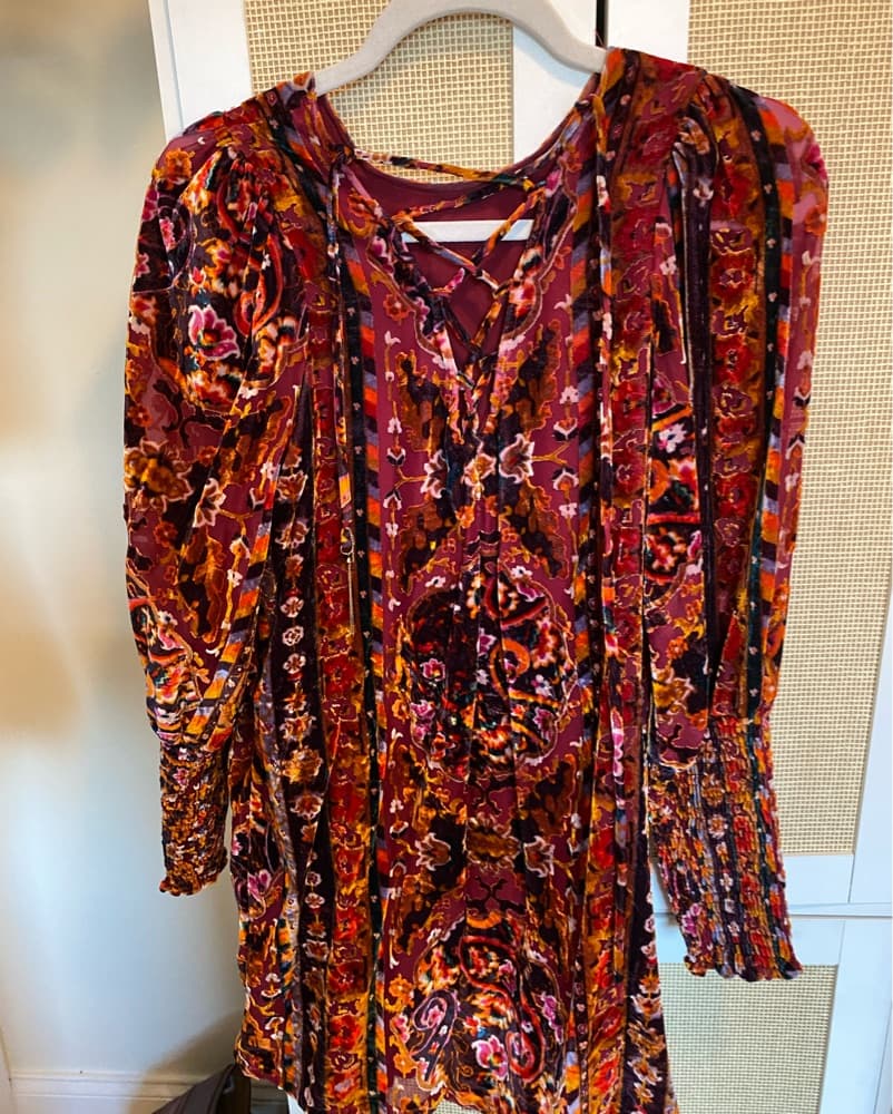 Boho Fall Mini Dress - Image 4