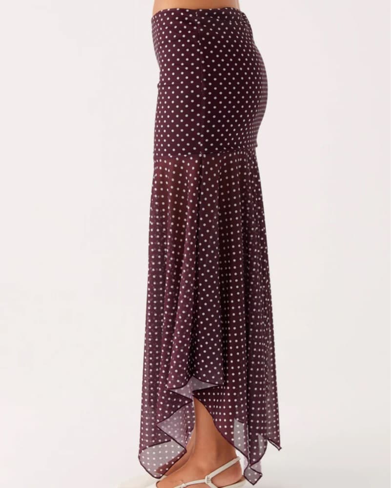 Polkadot Buffy Set In Burgundy  - Image 2