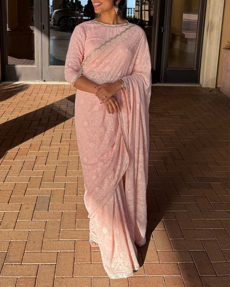 Light Pink Saree - Image 2