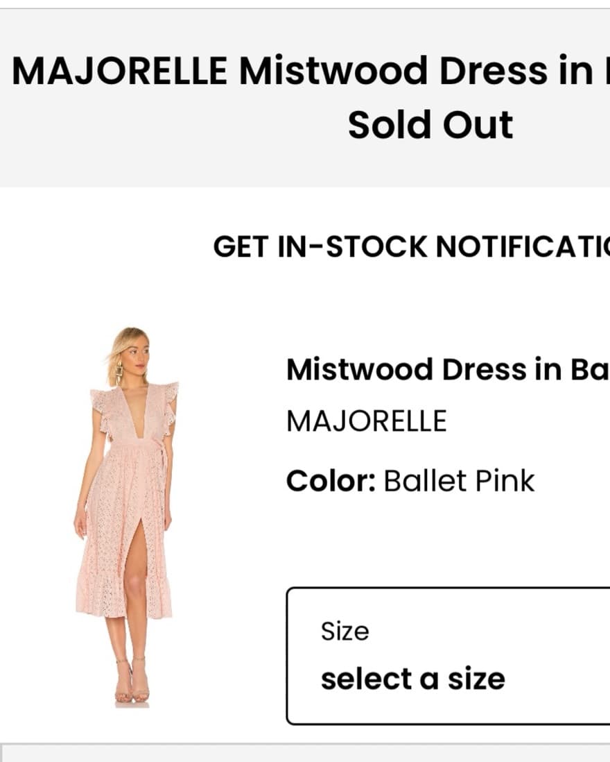 MAJORELLE Mistwood Dress in Pink XXS - Image 2