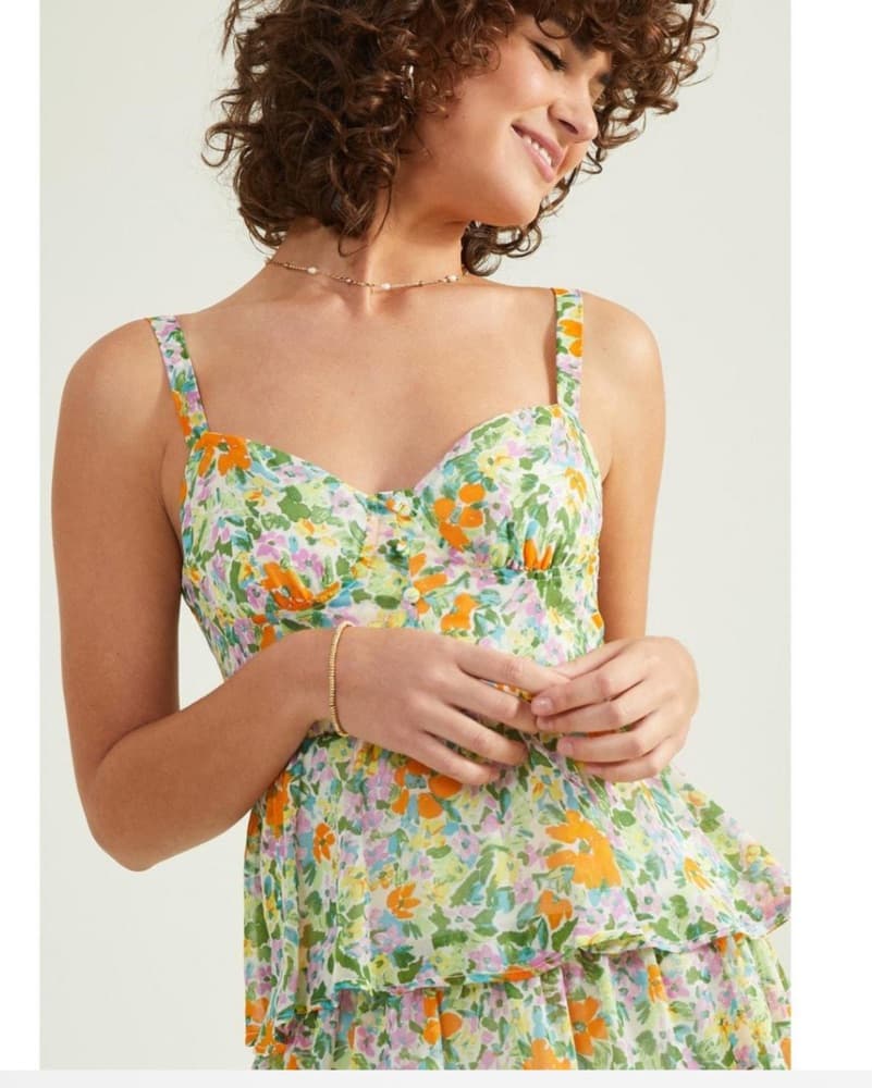 Noah Floral Midsummer Tiered Maxi Dress  - Image 4
