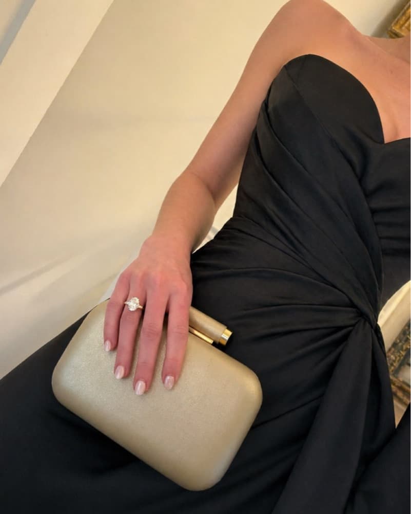 olga berg metallic gold clutch  - Image 3