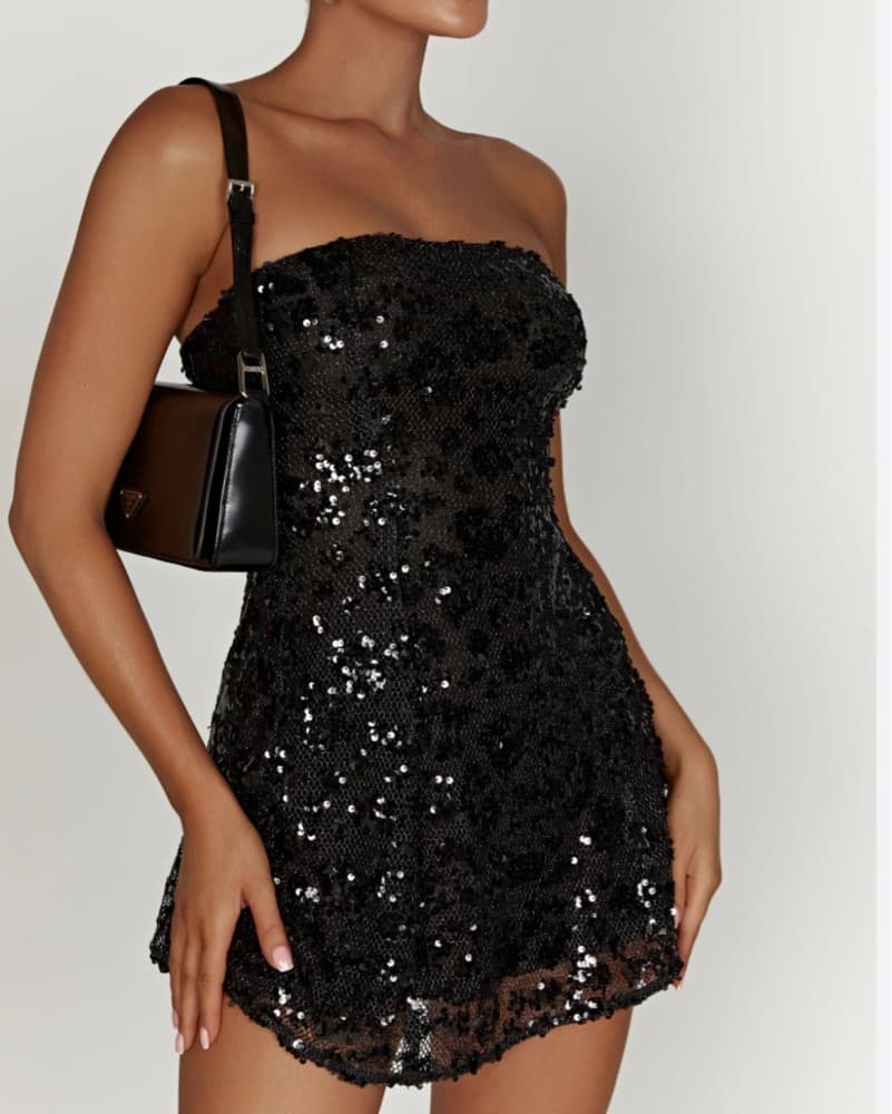 Meshki Strapless Sequin Mini Dress - Image 1