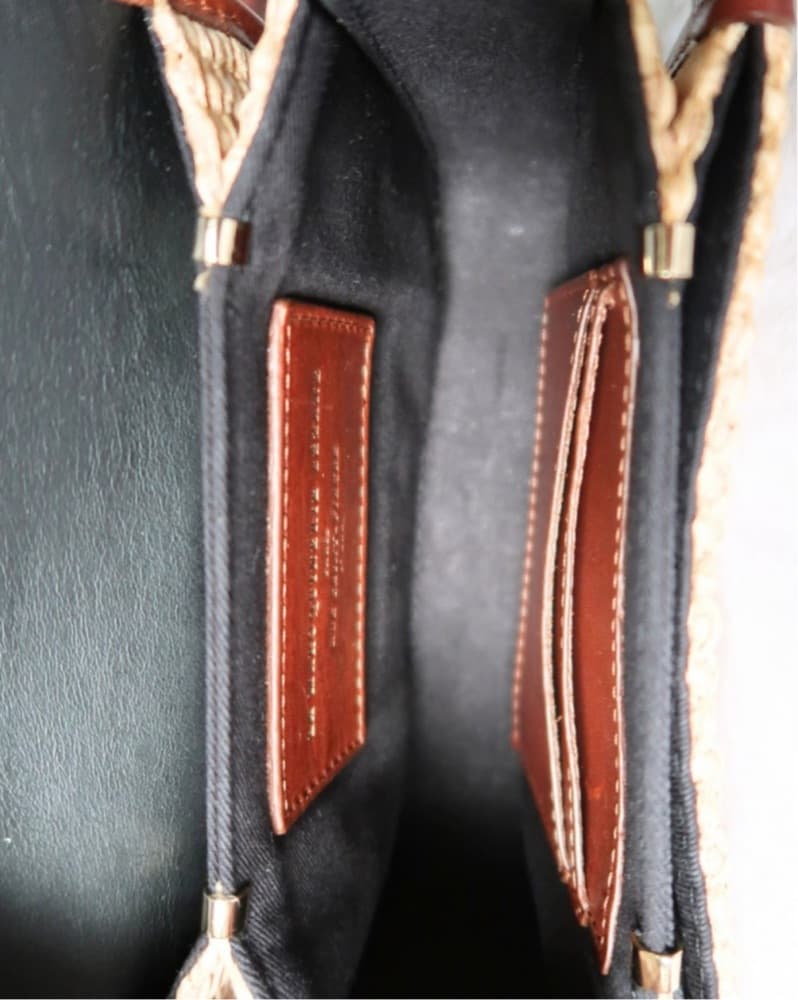 SEZANE MICRO MILO TEXTILE WOVEN STRAW BR - Image 6