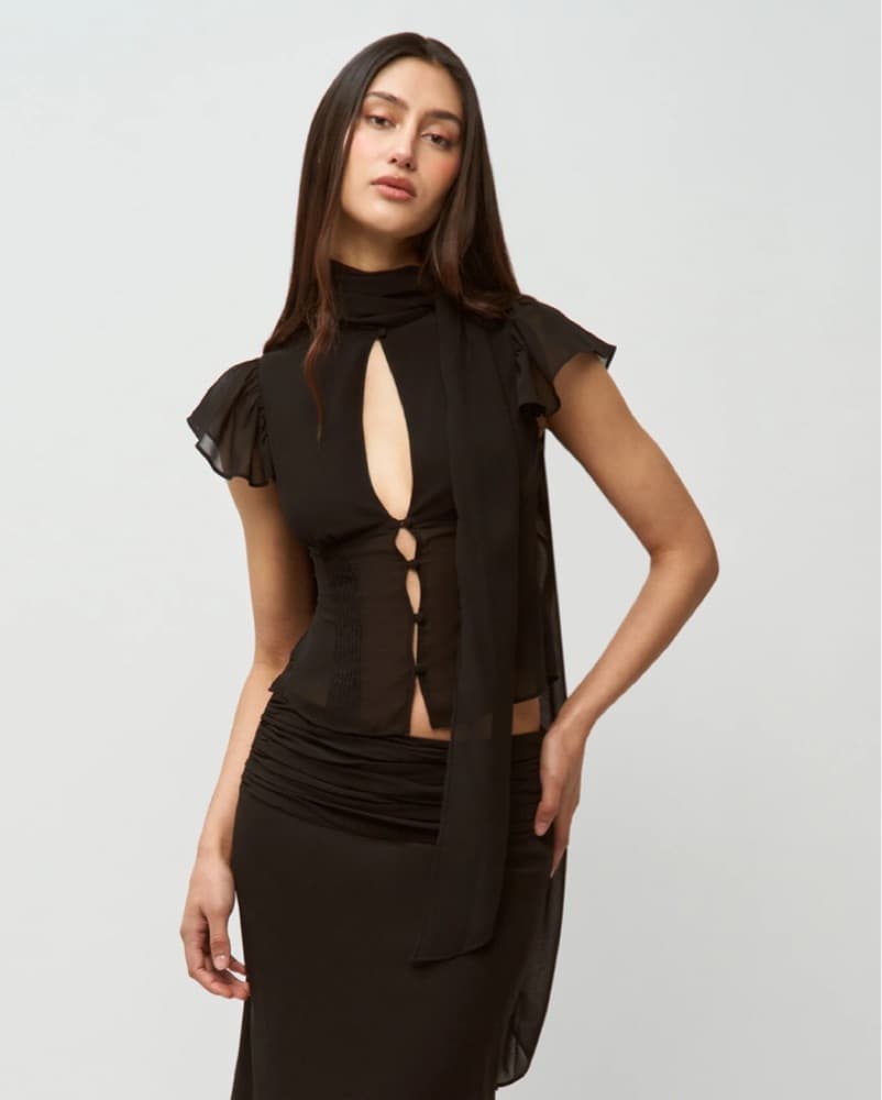 Danielle Guizo Ara Top Black - Image 2